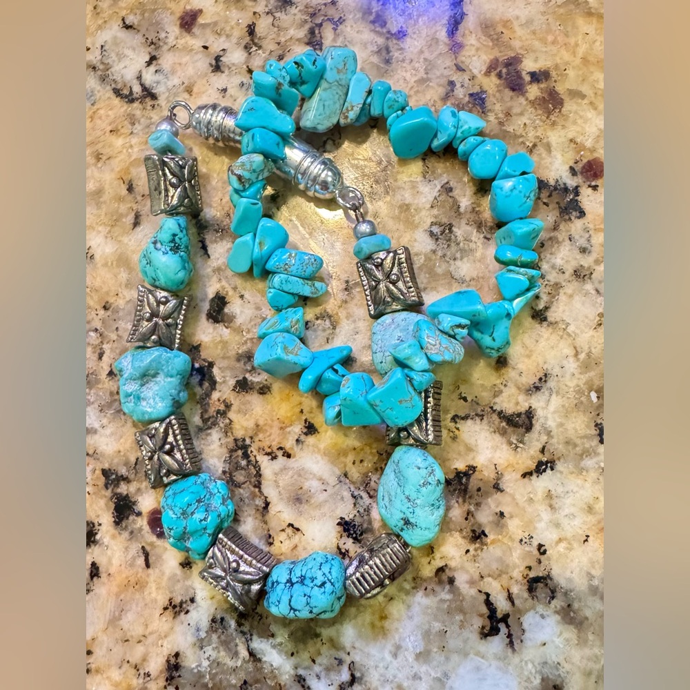 Two Turquoise Colored Bracelets (sold as a set)